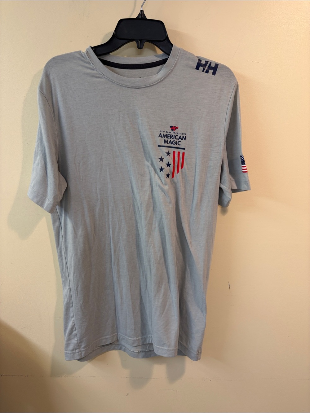 Helly Hansen Light Gray Short Sleeve 'American Magic' Tee